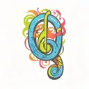 musical note tattoo design idea