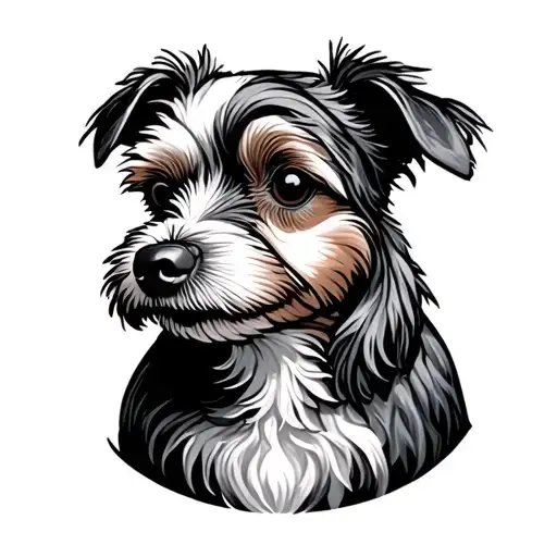 chicken dog tattoo design idea