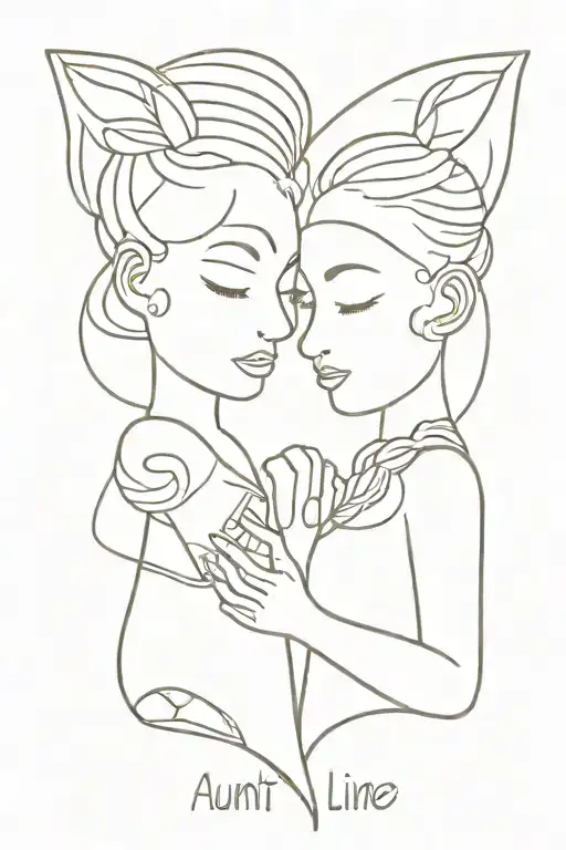 tattoo representing aunt and niece fine line tattoo tattoo design idea
