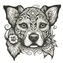 dog breed tattoo design idea