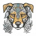 dog breed tattoo design idea