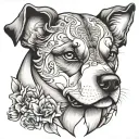 dog breed tattoo design idea