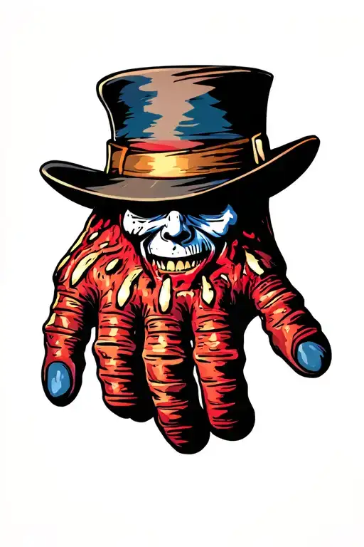 Freddy Krueger glove tattoo design idea