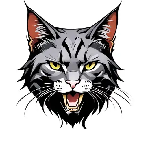 hellcat tattoo design idea