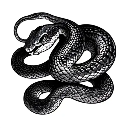 Feminine Snake tattoo design idea