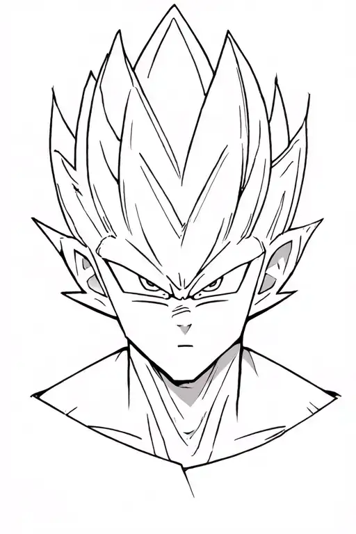 vegeta ultra ego tattoo design idea