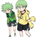 canary from hunterxhunter with gon and killua in background  tattoo design idea