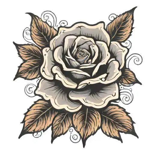 black rose with  name jessica tattoo design idea