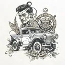 car painter tattoo design idea