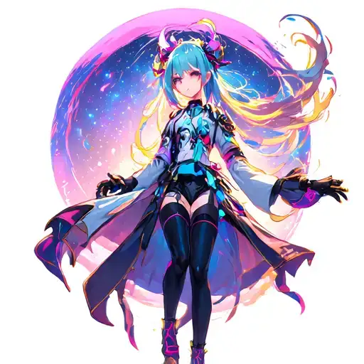 Acheron Honkai Star Rail scene with vibrant colors tattoo design idea