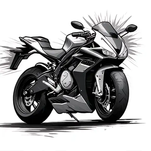 Sportbike tattoo design idea
