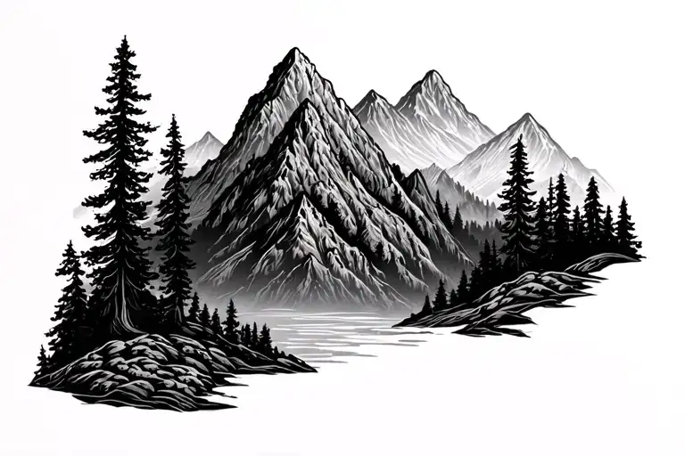 smoky mountains forearm tattoo tattoo design idea
