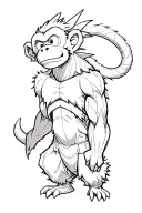 Dragon Ball Monkey on Arm tattoo design idea