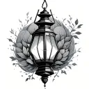 Lantern tattoo design idea
