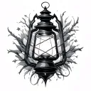 Lantern tattoo design idea