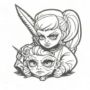tiffany from the bride of chucky tattoo design idea