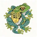 Japanese Frog Kaeru tattoo design idea