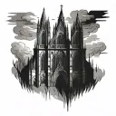 Gothic cathedral tattoo design idea
