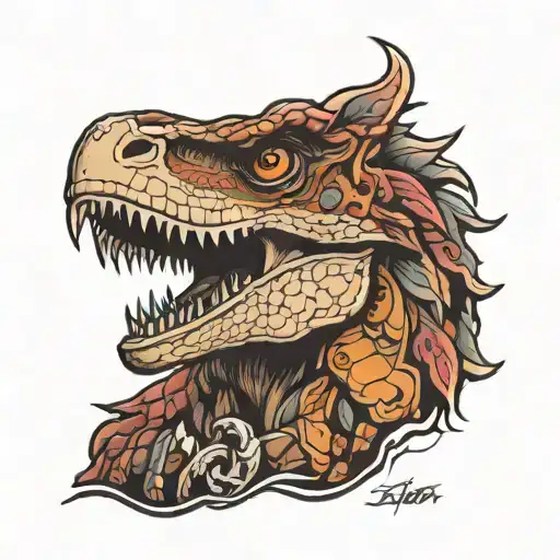 raptor tattoo design idea