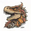 raptor tattoo design idea
