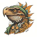 raptor tattoo design idea