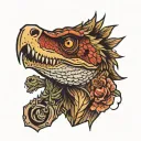 raptor tattoo design idea
