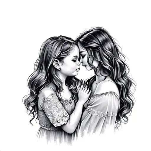 Aunt And Niece tattoo design idea