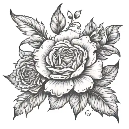 "see the good" with a january birth flowers tattoo design idea