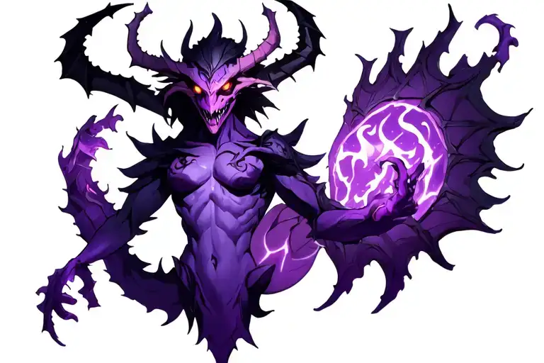 Demon Chaos Slaanesh tattoo design idea