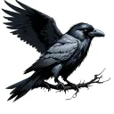 The Outcast Raven tattoo design idea