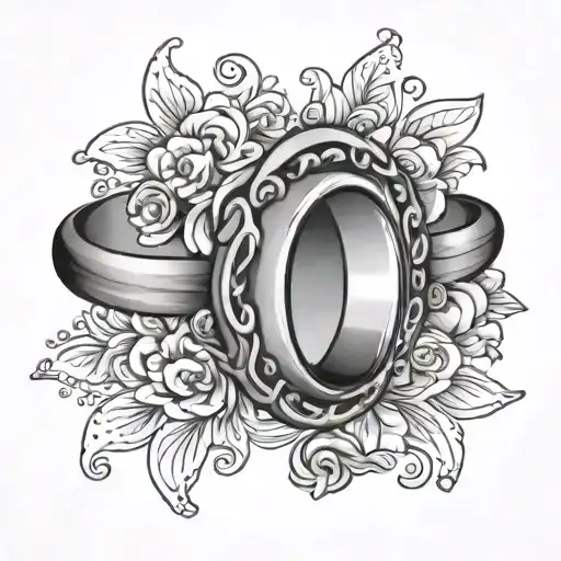 wedding ring finger tattoo design idea