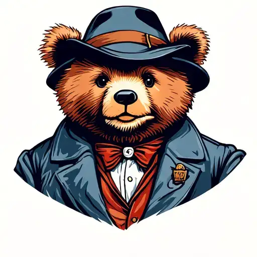 paddington bear tattoo design idea