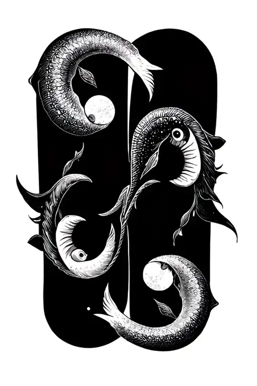 Taurus Aquarius Pisces symbol tattoo design idea