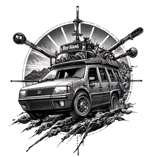 time travel tattoo design idea
