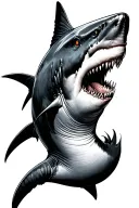 hammer head shark tattoo design idea