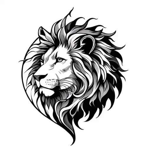 Leo y virgo zodiac sign intertwined tattoo design idea