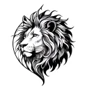 Leo y virgo zodiac sign intertwined tattoo design idea