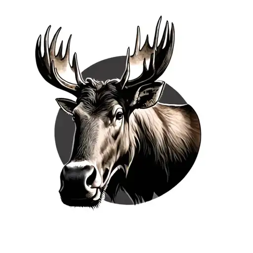 moose tattoo design idea