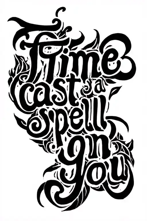 "Time cast a spell on you" Fleetwood Mac silver springs tattoo design idea