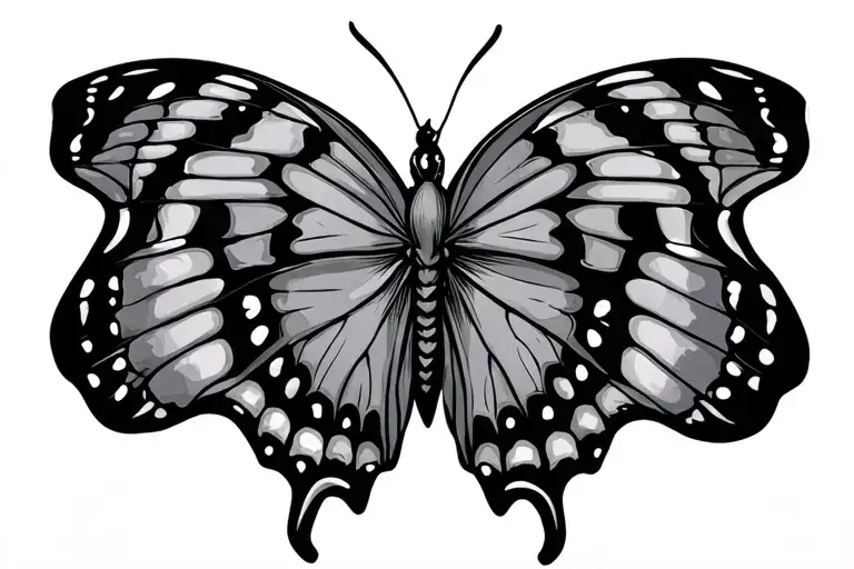 Butterfly Rib tattoo design idea