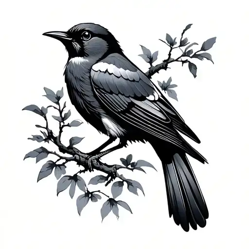 japanese inspired swallow bird tattoo design idea