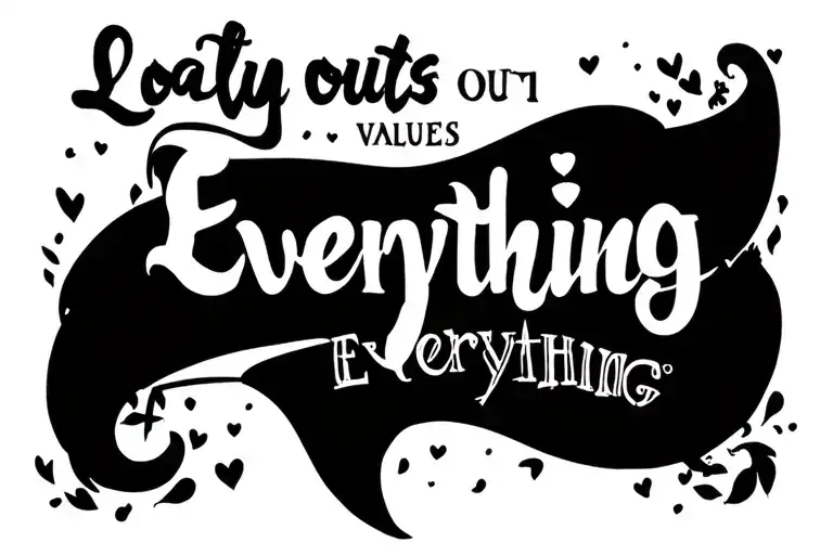 loyalty out values everything tattoo design idea