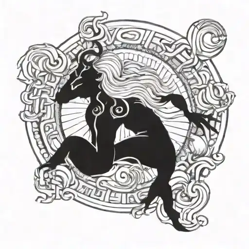 Aquarius zodiac sign tattoo, Avinash tattoo design idea