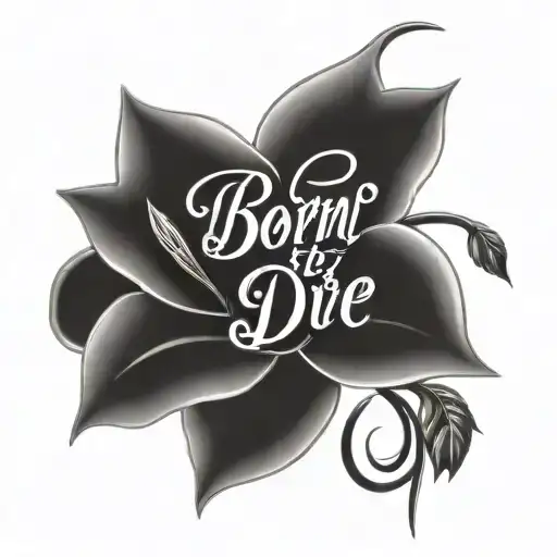 Born To Die cursive lana del rey tattoo design idea