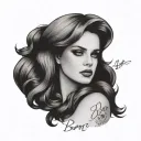 Born To Die cursive lana del rey tattoo design idea