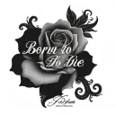 Born To Die cursive lana del rey tattoo design idea