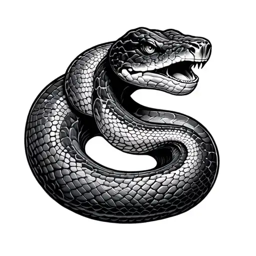 copperhead snake make tattoo design idea