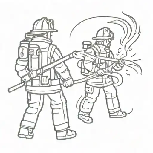 firefighter tattoo design idea