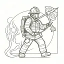 firefighter tattoo design idea