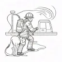 firefighter tattoo design idea